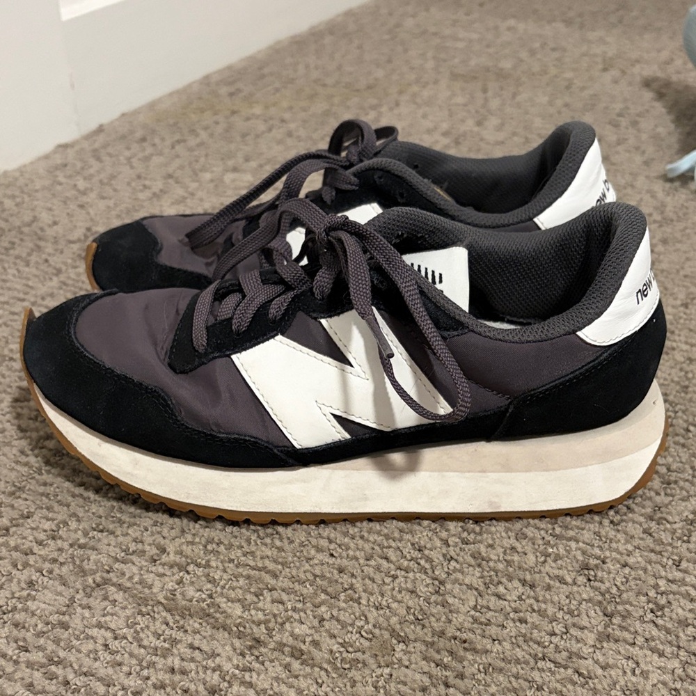 New Balance Charcoal and Black Sneakers